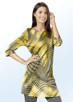 Fijngebreide tuniek met all-over print