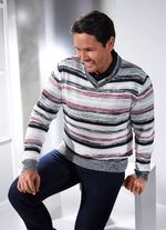 Trui met V-hals en uitgebreide afwerking 