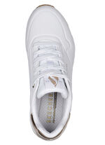 SKECHERS, comfortabele damessneakers, met zichtbaar luchtkussen WEISS-GOLD
