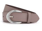 Elegante dames leren riem, 3 cm breed TAUPE