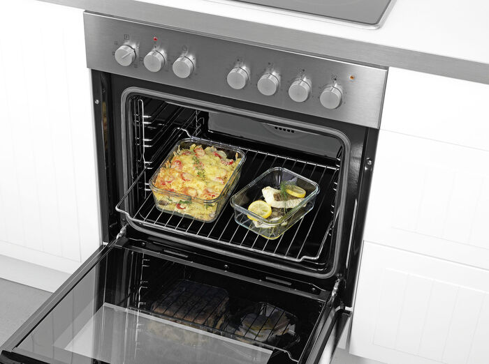 Glazen voedselbewaarbakjes 4 stuks. 