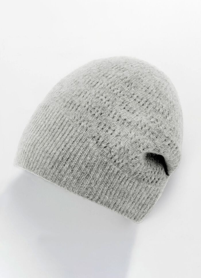 Seeberger, dames gekookte wollen muts, met ajou-patroon 