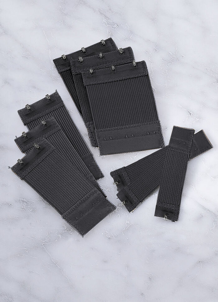 BH-verlengset, 9 stuks ZWART