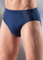 Set van vier slips, effen, met contrasten zijkant 