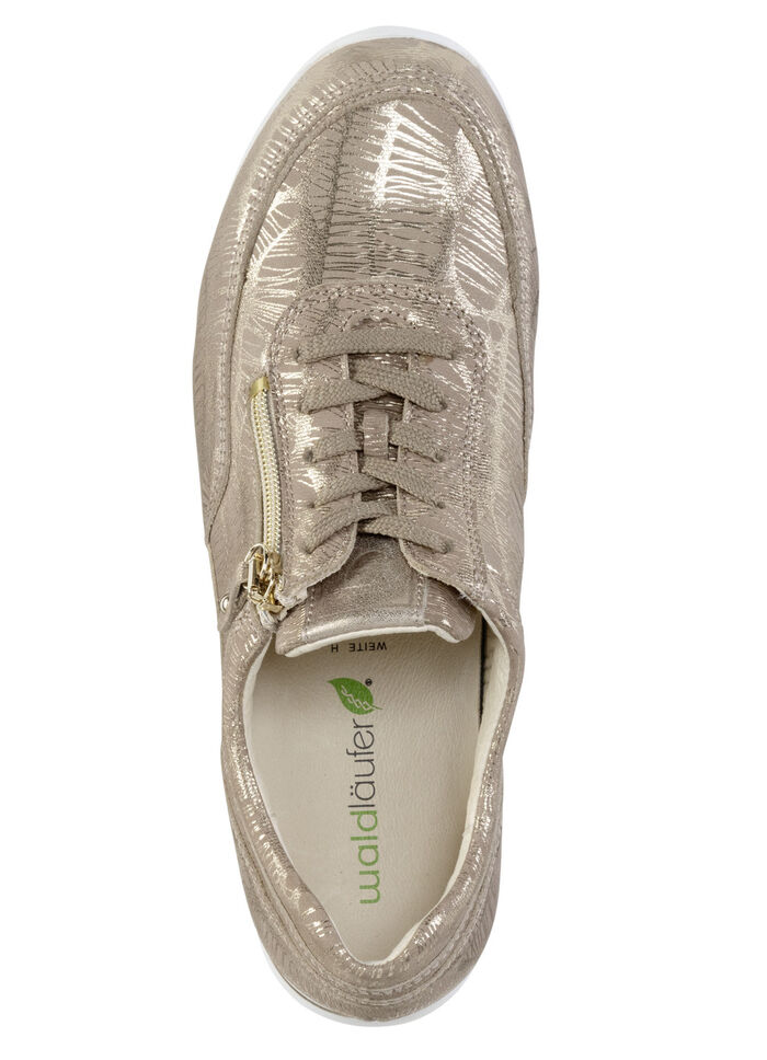 Waldläufer vetersneakers van effectief nubuckleer met reliëf ANTIEK GOUD