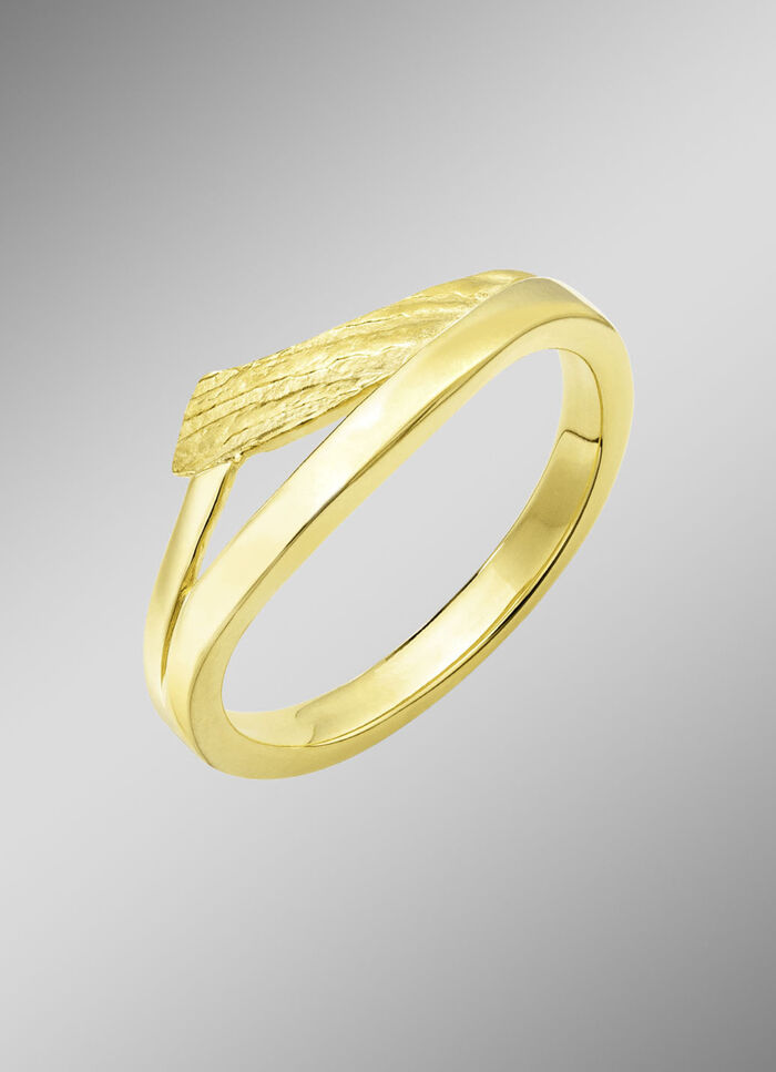 Vergulde zilveren damesring 