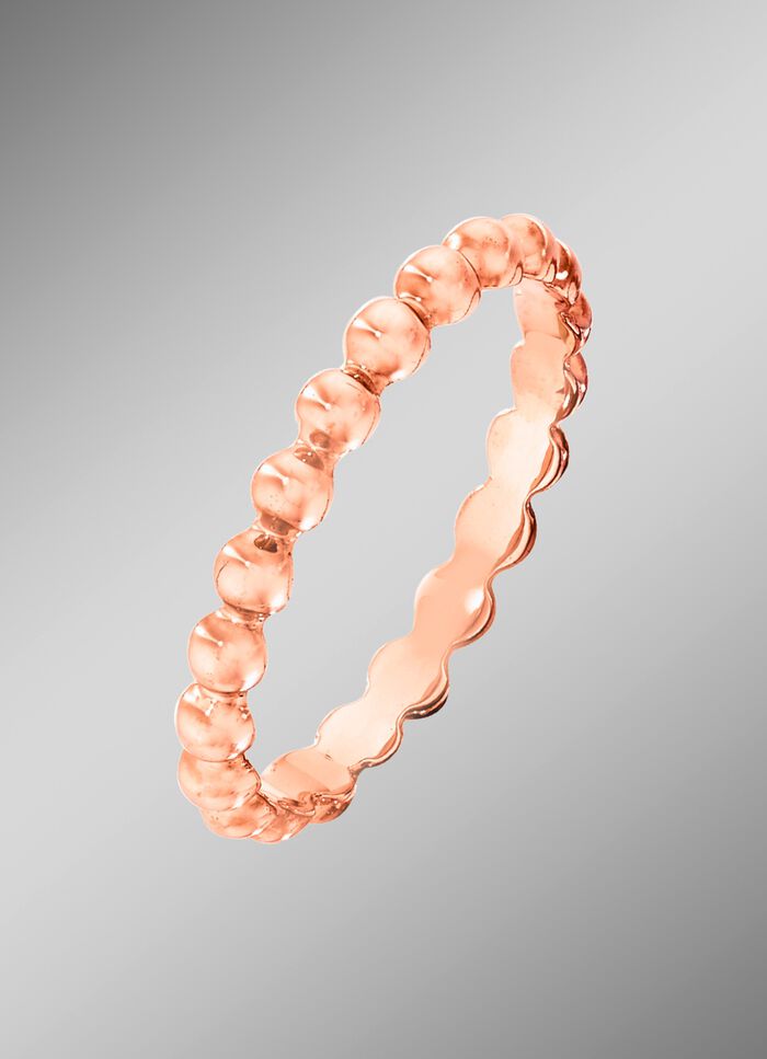 Tijdloze damesring in ros&eacute;goud 