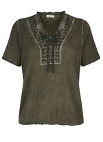 Shirt met individuele verftechniek 