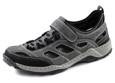 Rieker, sportieve herenpantoffels, met klittenbandsluiting 