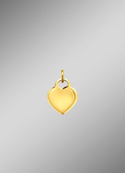 Een geweldig cadeau: Hartvormige hanger van 585/- fijn goud 