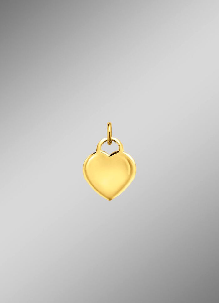 Een geweldig cadeau: Hartvormige hanger van 585/- fijn goud 