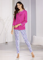 Twee-pack pyjama's met lange mouwen en knoopsluiting 