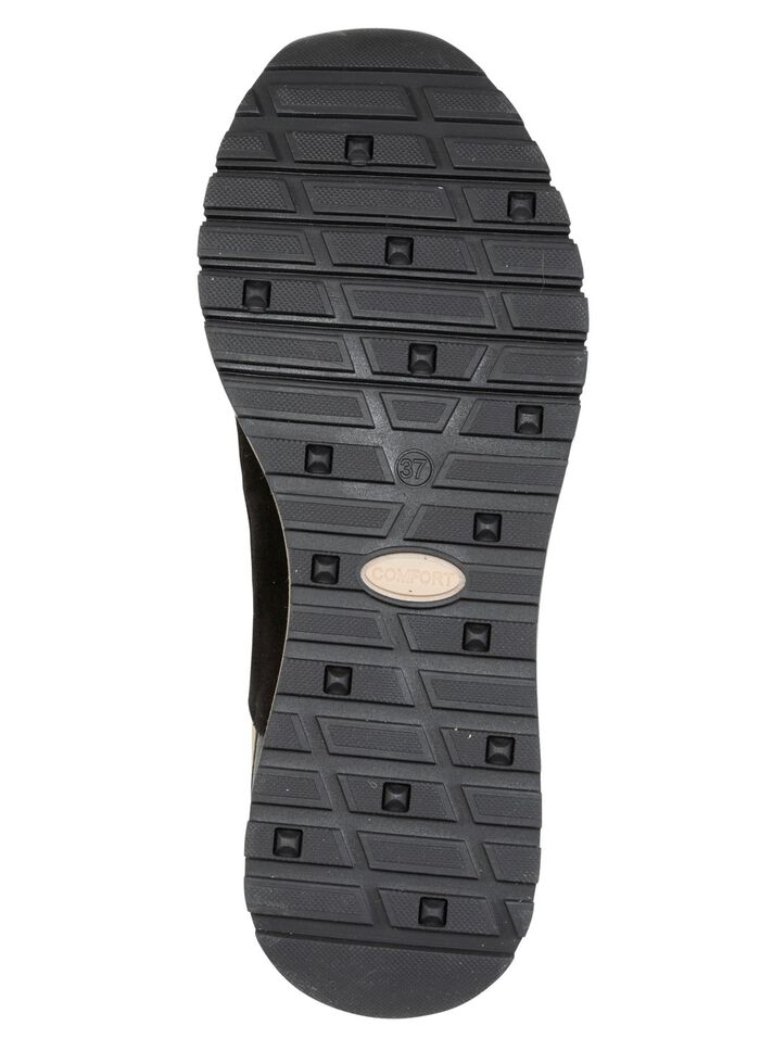 laurakent, stijlvolle damessneakers, breedte G, met uitneembaar voetbed ZWART-BORDEAUXROOD-GOUD