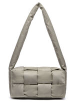 Collezione Alessandro tas gemaakt van delicaat glanzend textielmateriaal TAUPE