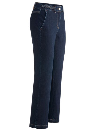 Uitgebreid vervaardigde jeans 