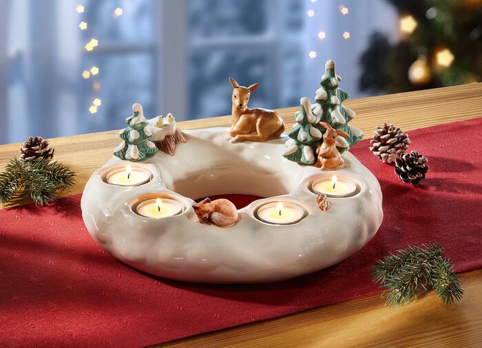 Handgemaakte adventskrans van Goebel 