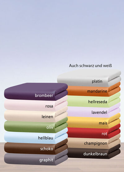 Mako fijne jersey hoeslakens en slopen van 100% katoen 