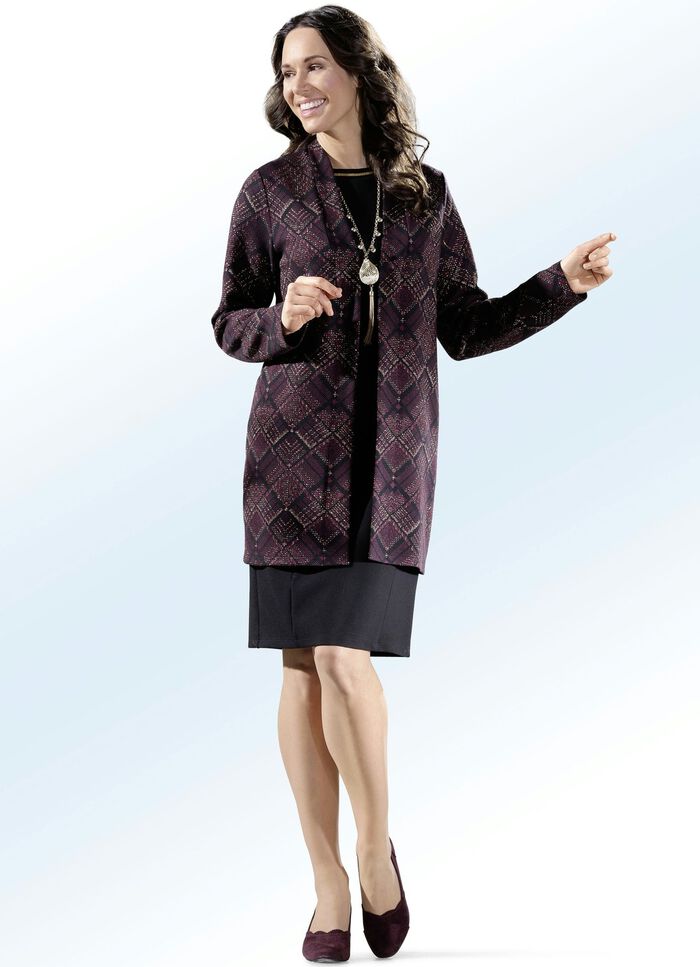 Jurkje met jasje met goudkleurig glanzend draad 