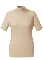 Twee-pack overhemden met opstaande kraag en korte mouwen 1X BEIGE, 1X SCHWARZ