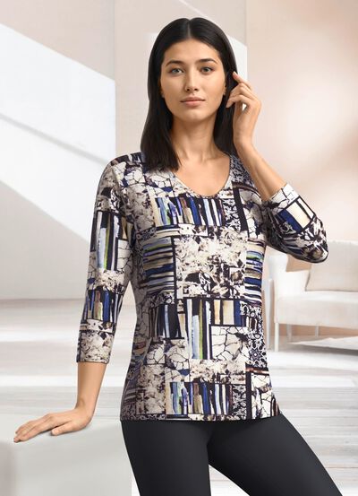 Shirt met all-over print 