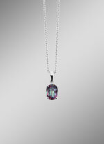 Hanger met mystieke vuurtopaas 