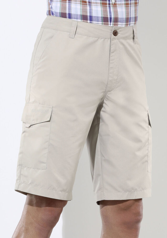 Bermuda met cargozakken in 3 kleuren BEIGE