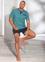 Shorty met knoopsluiting en borstzak / duurzame katoenteelt 