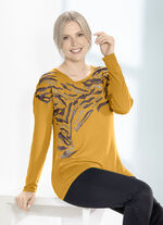 Shirt met contrastprint in 3 kleuren MESSING