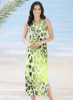 Laurina jurk met all-over print, mouwloos 