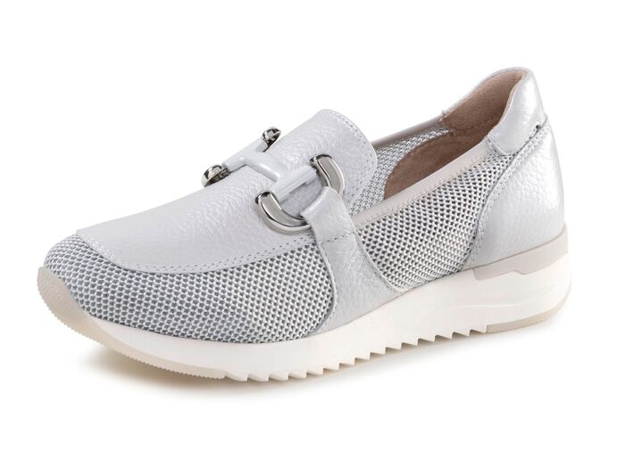 Caprice pantoffels met decoratieve clip PARELWIT