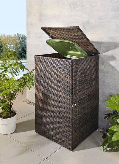 Vuilnisbakkast van weerbestendig kunststof gaas 