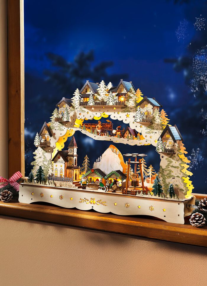 Kaarsenboog met LED-verlichting 