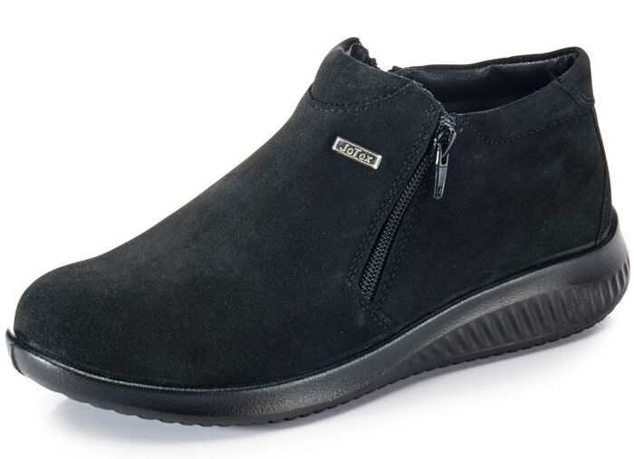 Ademende dameslaarzen, winterschoenen, breedte K, met rits ZWART