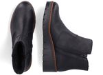 Rieker, gevoerde dames enkellaarsjes, winterschoenen, met rits SCHWARZ