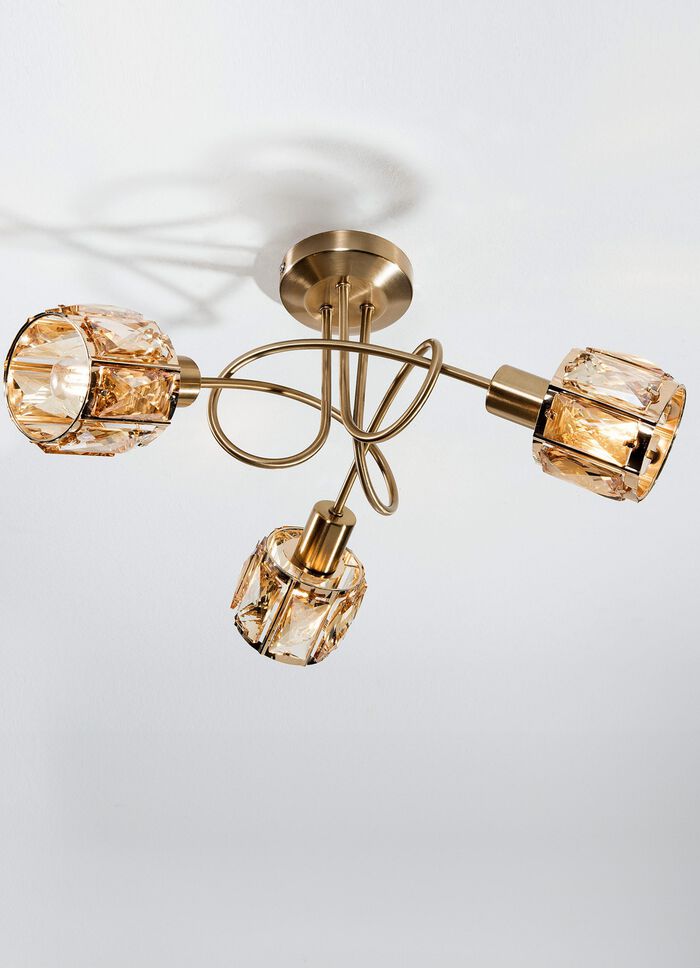 LED plafondlamp van metaal GOUD