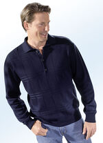 Polotrui met korte knoopsluiting in 3 kleuren MARINE