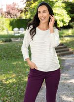 Shirt met cloqu&eacute;-effect 