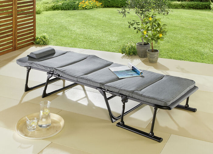Tuinligstoel 2 in 1 met extra kussen 