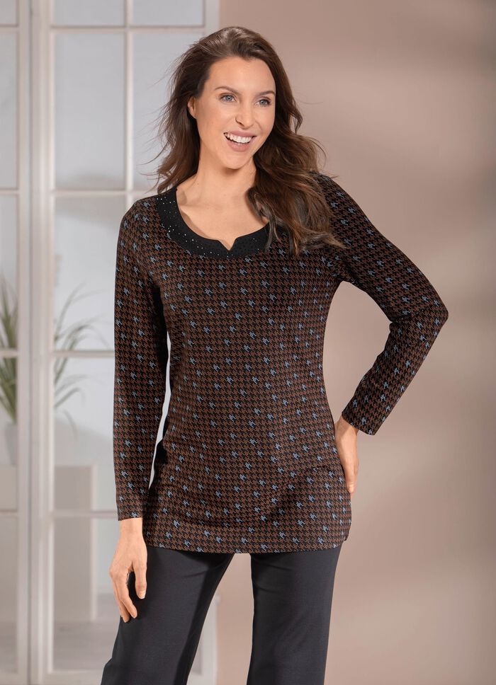 Shirt met verfijnde halslijn 