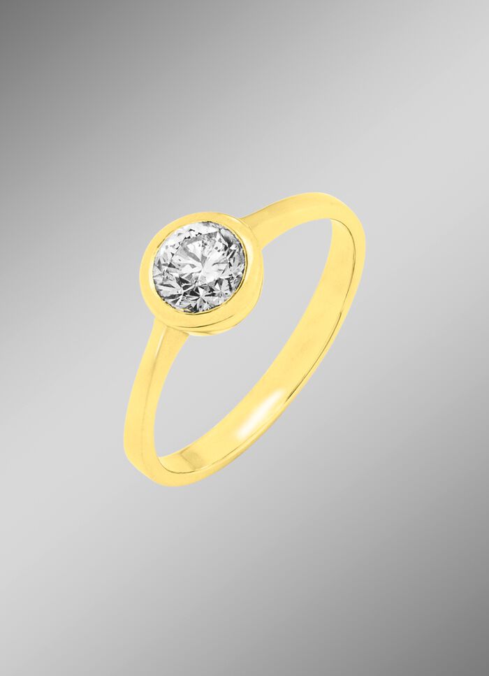 Betoverende damesring met briljant 