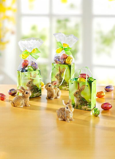 Cadeauzakjes met konijnen, set van 3 