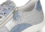Remonte sneakers met bedrukte rand LICHTBLAUW-ZILVER
