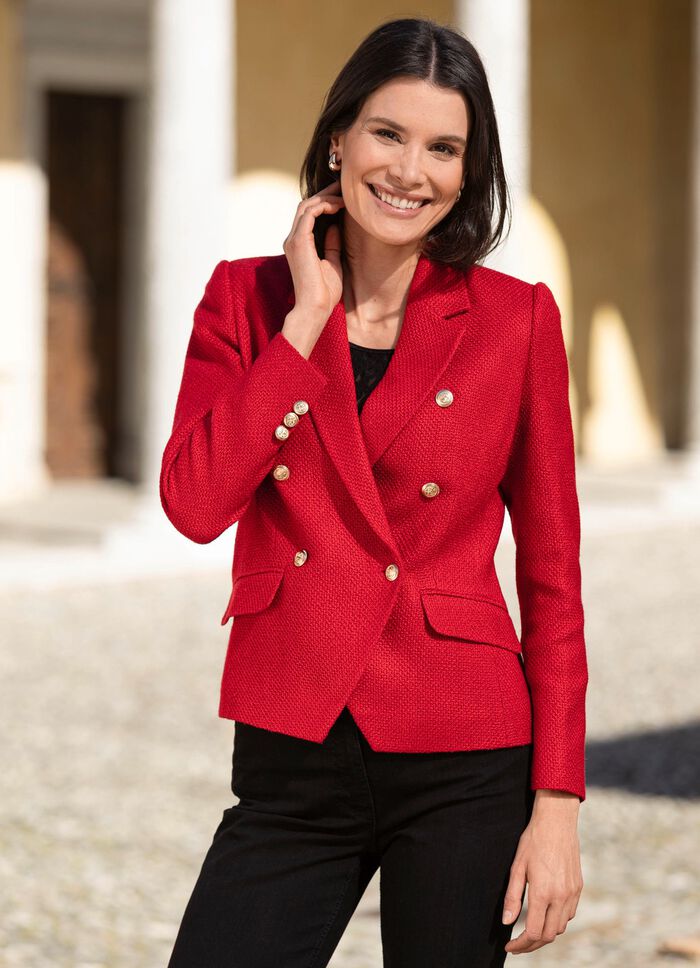 Korte blazer met katoen 