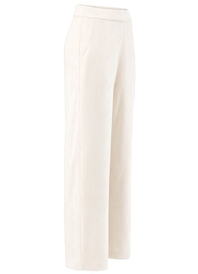 Corduroy broek met modieuze wijde pijpen 
