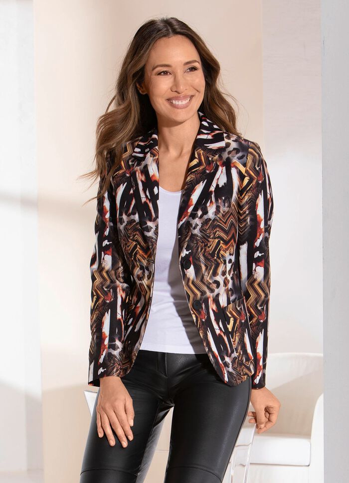 Korte blazer met een extravagant design 