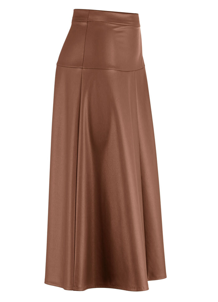 Rok in lichte plaatvorm COGNAC