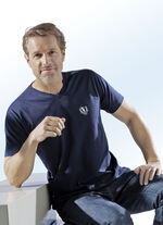 Set van twee overhemden, effen met printmotief 