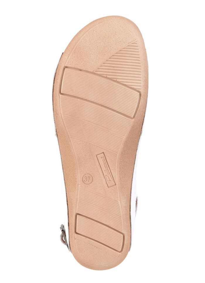 Sandaal van rundnappaleer met verstelbare hielband WITBRONS