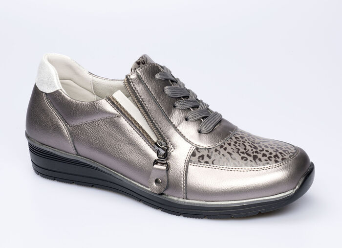 Comfort sneakers in leerlook 