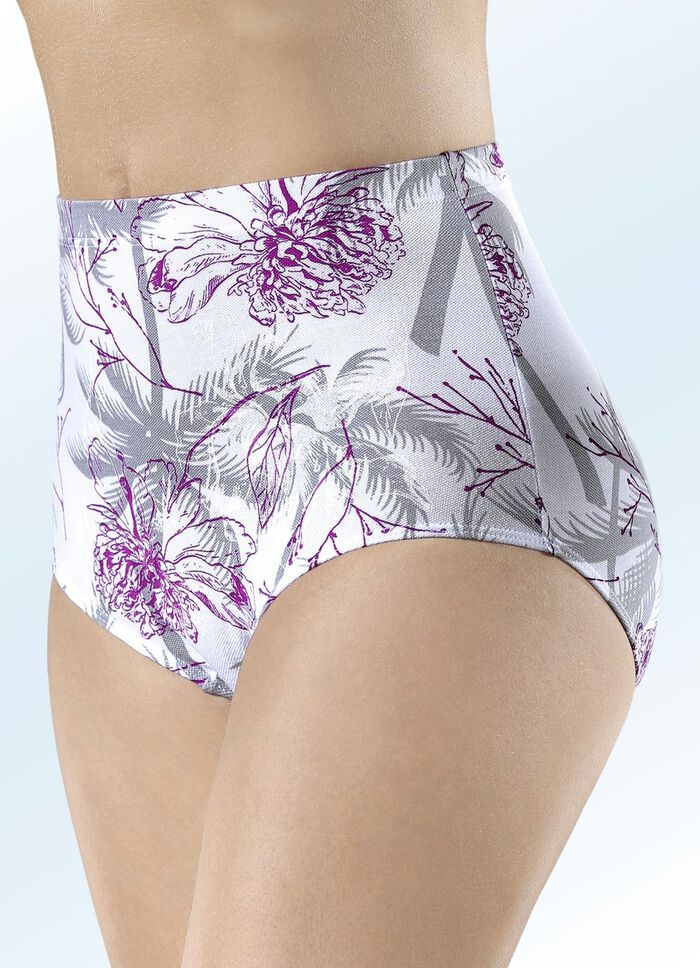 Pak van vier slips met bloemenprint 